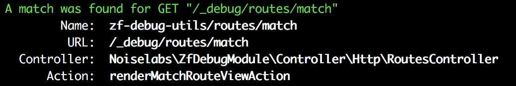 Debugging Zend Framework routes with ZF Debug Utils