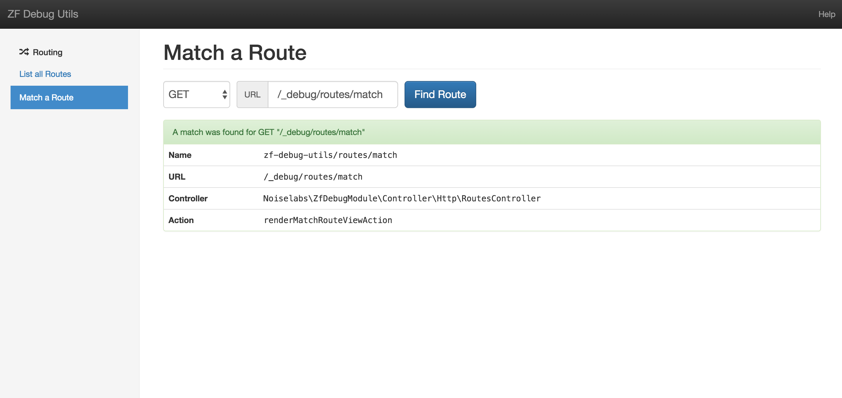 Debugging Zend Framework routes with ZF Debug Utils