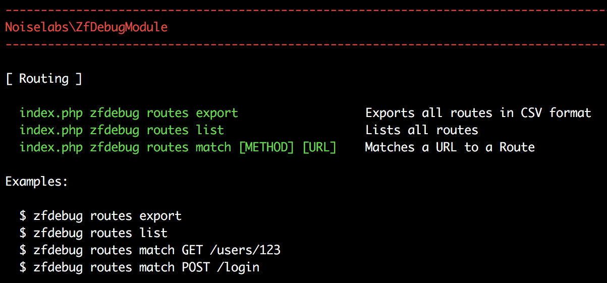 Debugging Zend Framework routes with ZF Debug Utils